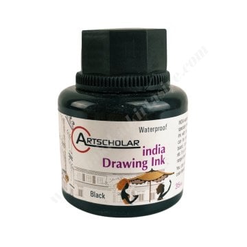 Artscholar Waterproof India Ink Çini Mürekkebi 35ml Black Siyah