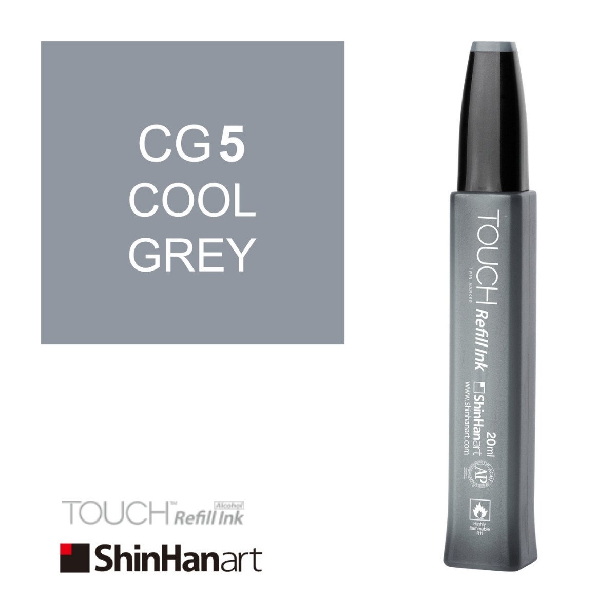 Shinhanart Touch Ink Alkol Bazlı Mürekkep 20ml CG5 Cool Grey