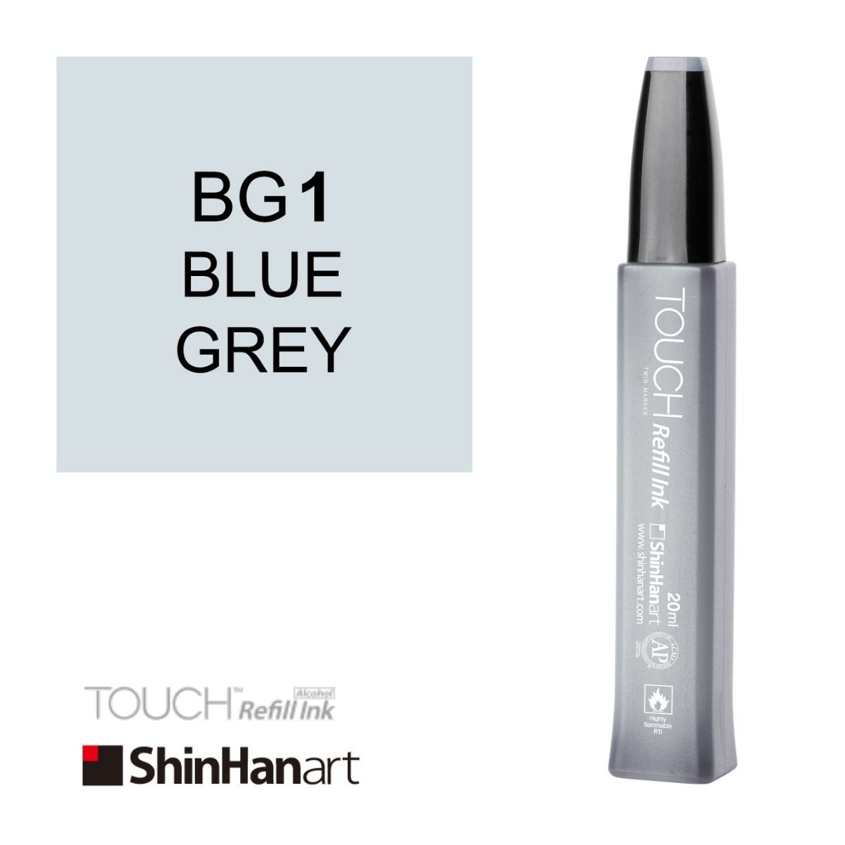 Shinhanart Touch Ink Alkol Bazlı Mürekkep 20ml BG1 Blue Grey