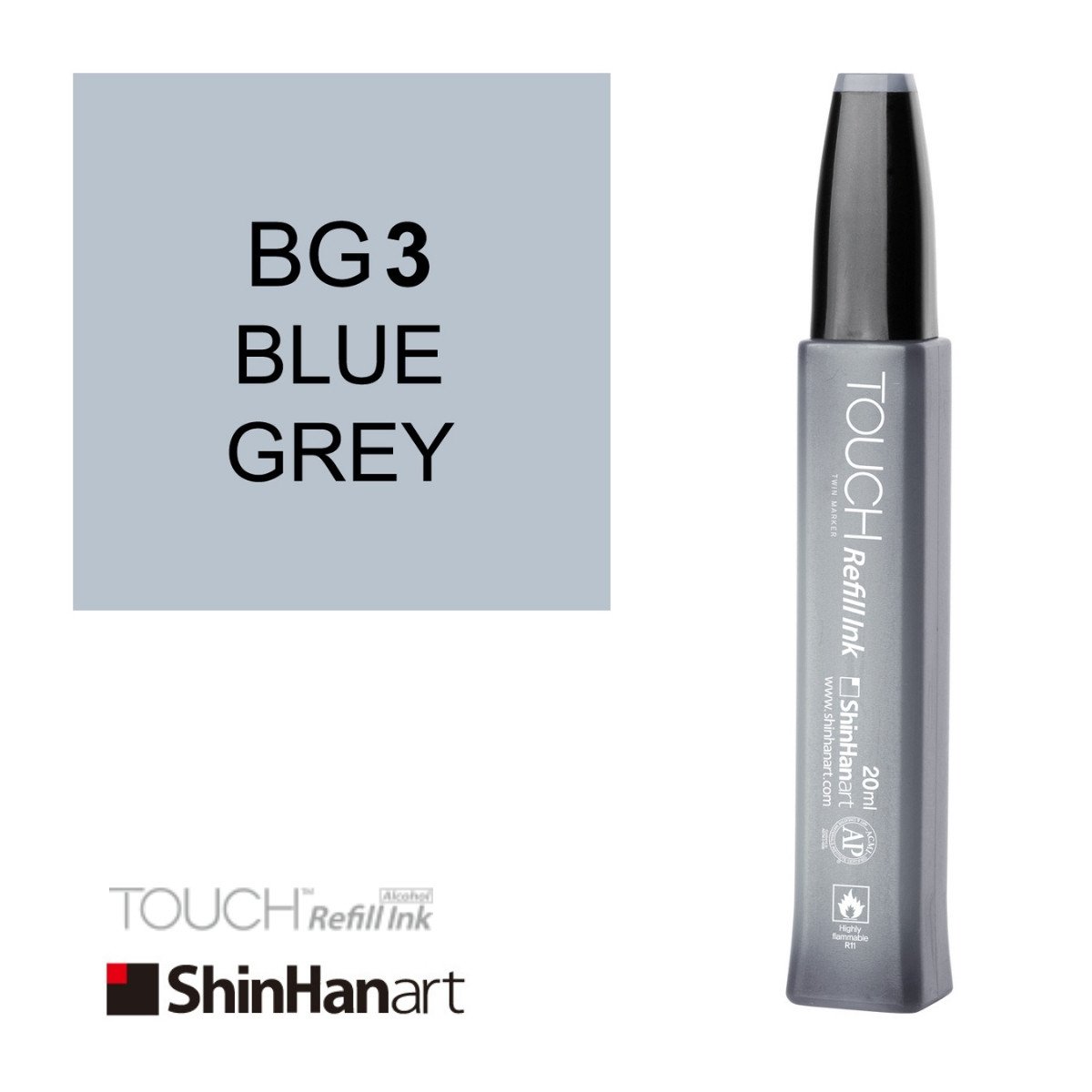 Shinhanart Touch Ink Alkol Bazlı Mürekkep 20ml BG3 Blue Grey