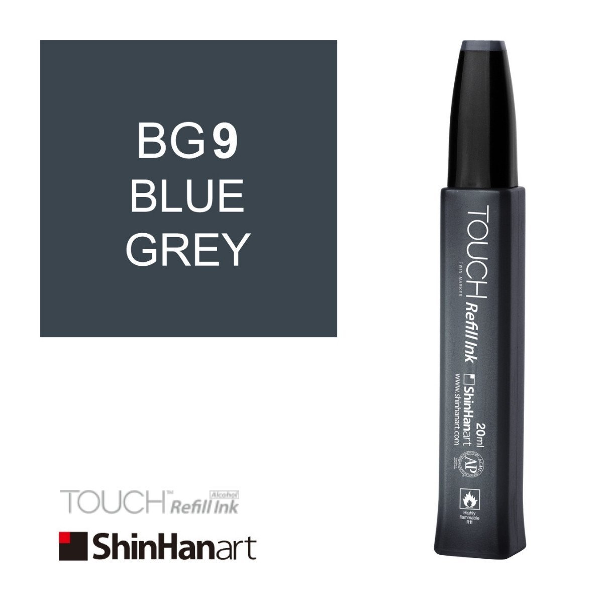 Shinhanart Touch Ink Alkol Bazlı Mürekkep 20ml BG9 Blue Grey