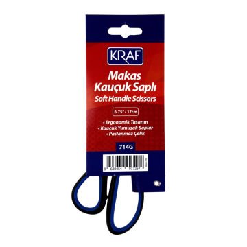 Kraf Makas Kauçuk Saplı 17cm 714G