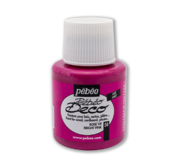 Pebeo Deco Su Bazlı Ahşap Boya 110ml Mat 58 Bright Pink