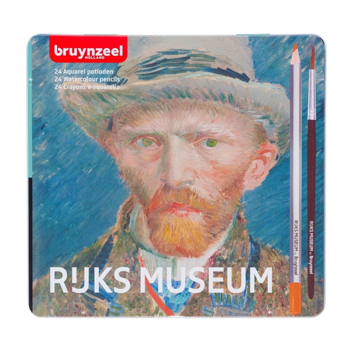Bruynzeel Rijks Museum Sulu Boya Kalem Seti 24 Renk Van Gogh Metal Kutu
