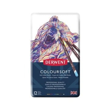 Derwent Coloursoft Kuru Boya Kalemi 12 Renk