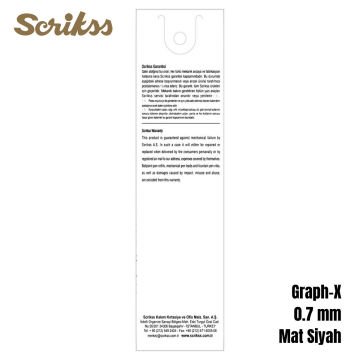 Scrikss Versatil Kalem Graph-X 0.7mm Mat Siyah