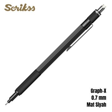 Scrikss Versatil Kalem Graph-X 0.7mm Mat Siyah