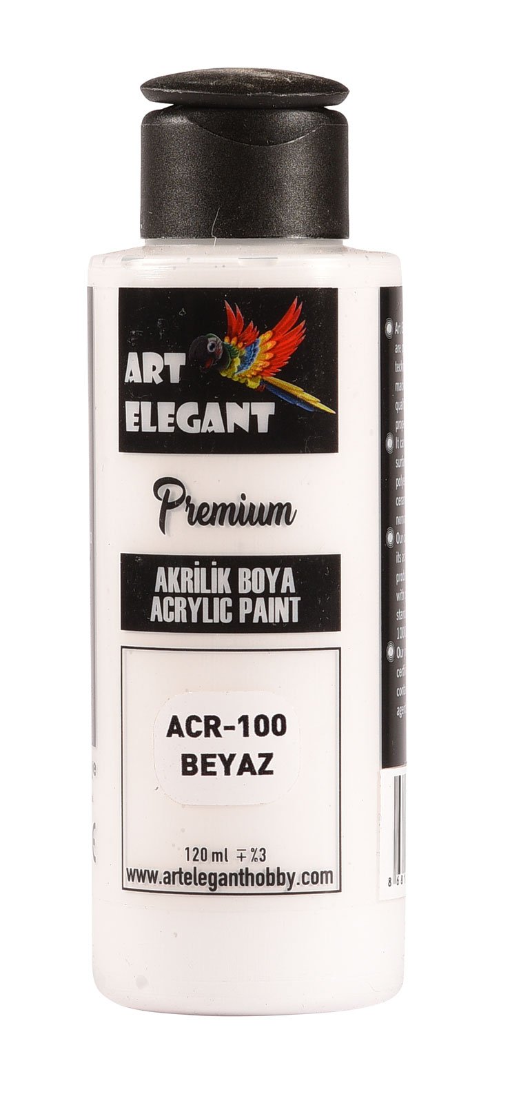 Art Elegant Akrilik Boya 120ml Acr-100 Beyaz
