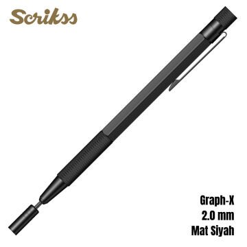 Scrikss Versatil Kalem Graph-X 2.0mm Mat Siyah