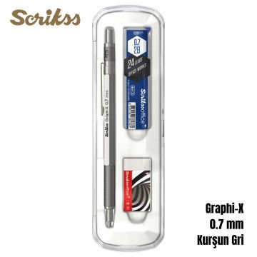 Scrikss Versatil Kalem Graph-X 0.7mm Kurşun Gri 3lü Set