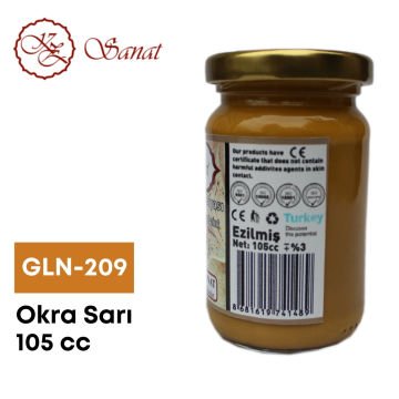 Koza Sanat Geleneksel Ebru Boyası 105cc GLN-209 Okra Sarı