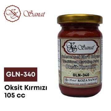 Koza Sanat Geleneksel Ebru Boyası 105cc GLN-340 Oksit Kırmızı