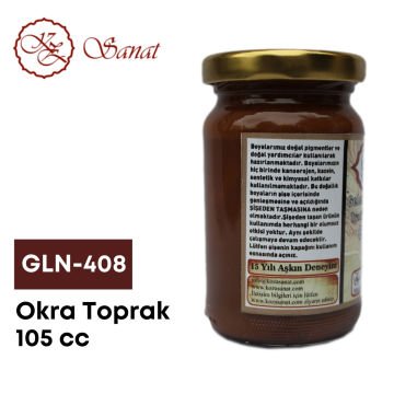 Koza Sanat Geleneksel Ebru Boyası 105cc GLN-408 Okra Toprak