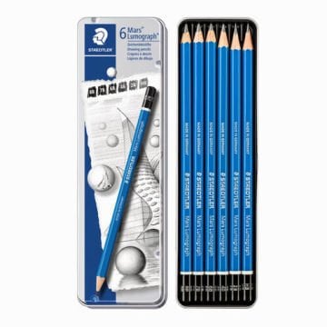 Staedtler Mars Lumograph Dereceli Kara Kalem Seti 6lı