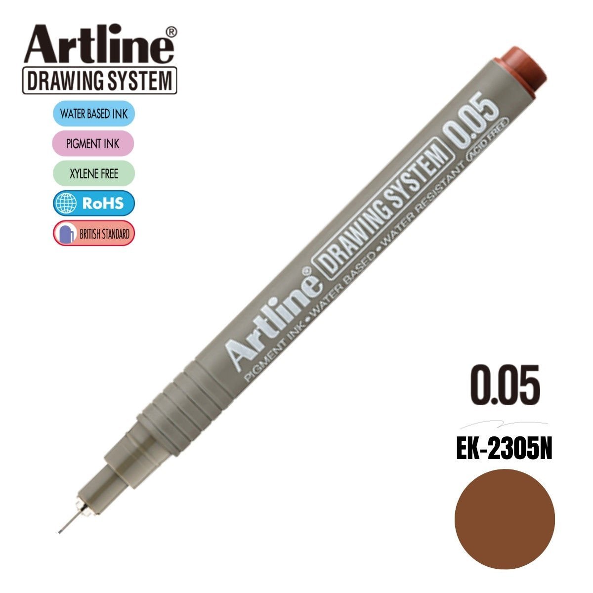 Artline Drawing System Teknik Çizim Kalemi 0.05 Sepia