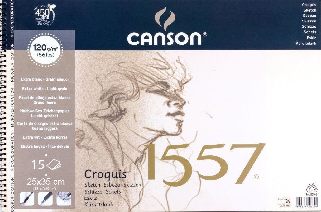 Canson 1557 Eskiz Çizim Defteri (25x35) 120gr 15 Sayfa