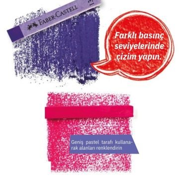 Faber Castell Mavi Kutu Soft Pastel Boya Yarım 24 Renk