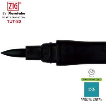 Zig Art&Graphic Twin Tut-80 Çift Uçlu Keçe Grafik Kalemi 035 Persian Green