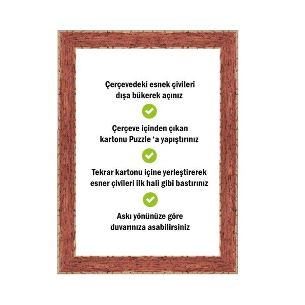Puzzle Çerçevesi 30 mm BORDO - 60x85 (1500'lük)