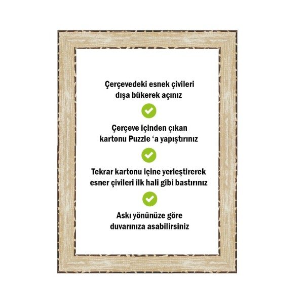 Puzzle Çerçevesi 30 mm KREM - 68x96 (2000'lik)