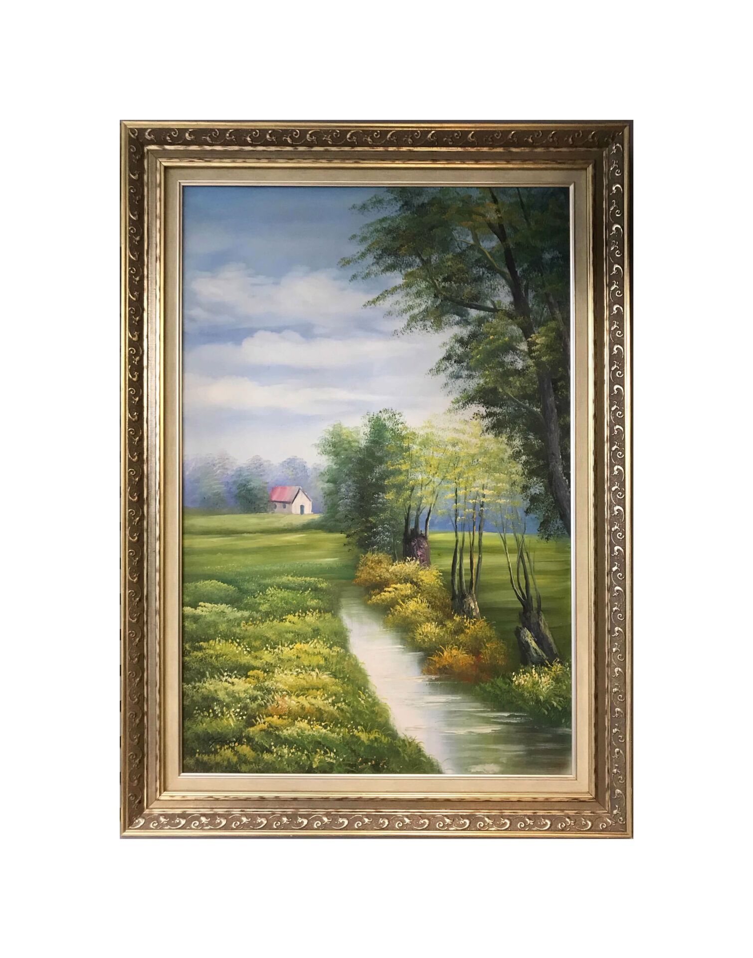 Dikey Yağlı Boya Tablo Manzara 75x105 cm