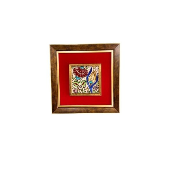 Çini Tablo Lale Motifi 23x23 cm