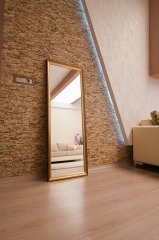 47x127 cm Dekoratif Büyük Boy Aynası 50mm BEYAZ