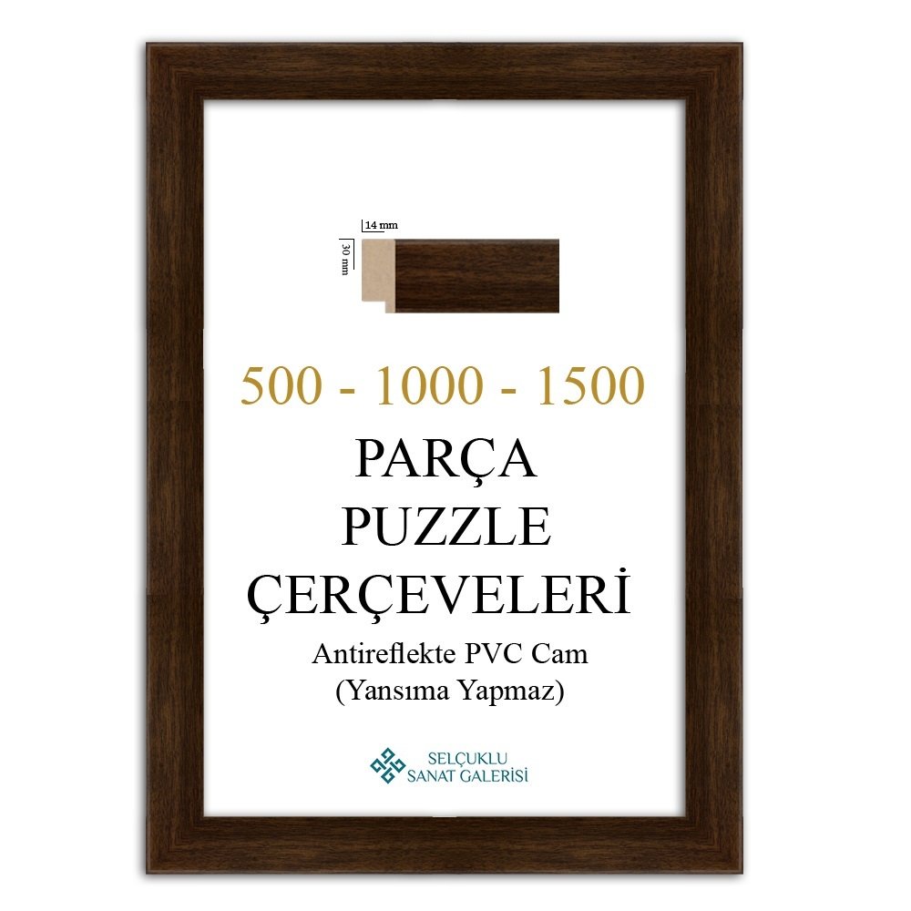 Puzzle Çerçevesi 30 mm 50x70 cm Çerçeve 35x50 cm KAHVERENGİ - 48x68 (1000'luk)