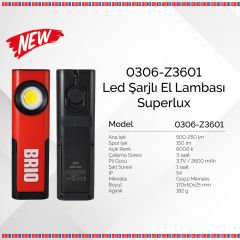 Brio Led Şarjlı El Lambası Superlux 500 L