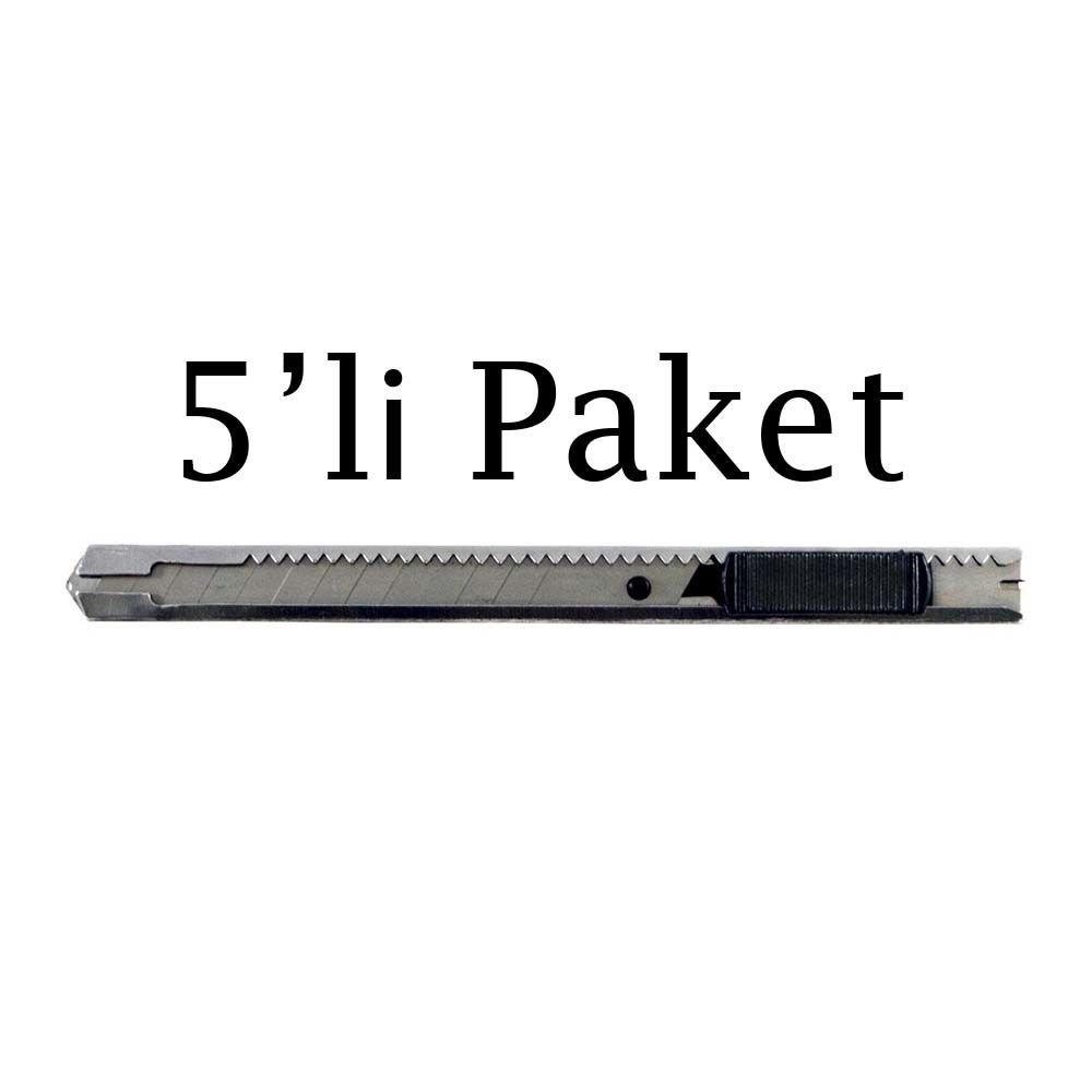 Brio Maket Bıçağı Cam Filmi Uygulama Metal 9 Mm 5'li Paket