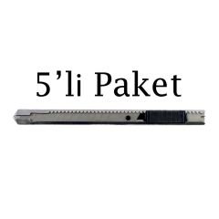 Brio Maket Bıçağı Cam Filmi Uygulama Metal 9 Mm 5'li Paket