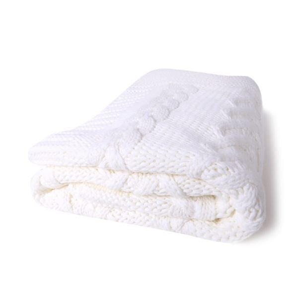 Ta14018 Örgü Koltuk Şalı Ekru