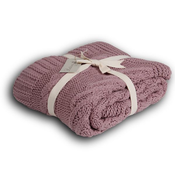 Ta14018 Örgü Koltuk Şalı Pudra