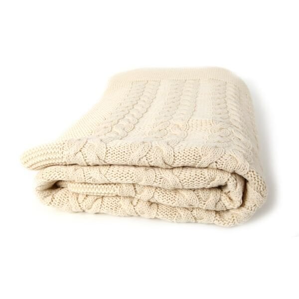 Ta15005 Örgü Koltuk Şalı NATUREL