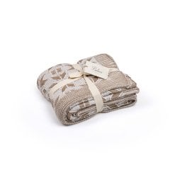 TA16016 Örgü Koltuk Şalı Vizon