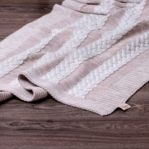 TA16019 Örgü Koltuk Şalı Bej