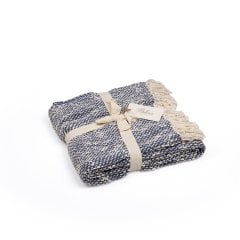 Örgü Koltuk Şalı İndigo