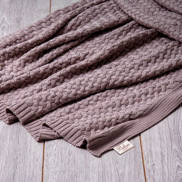 Tp16016 Örgü Koltuk Şalı Bej