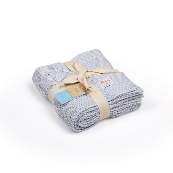 Bb11003 Örgü Bebek Battaniye Mavi