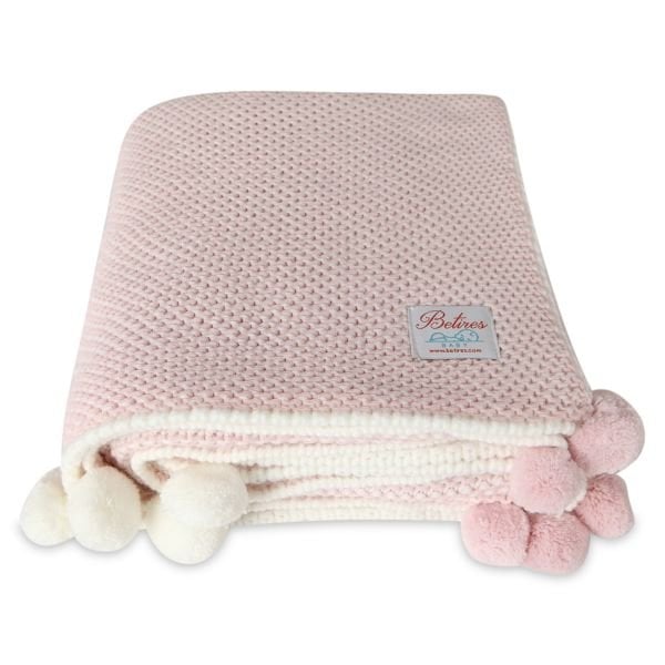 Bb15008 Örgü Bebek Battaniye Pembe