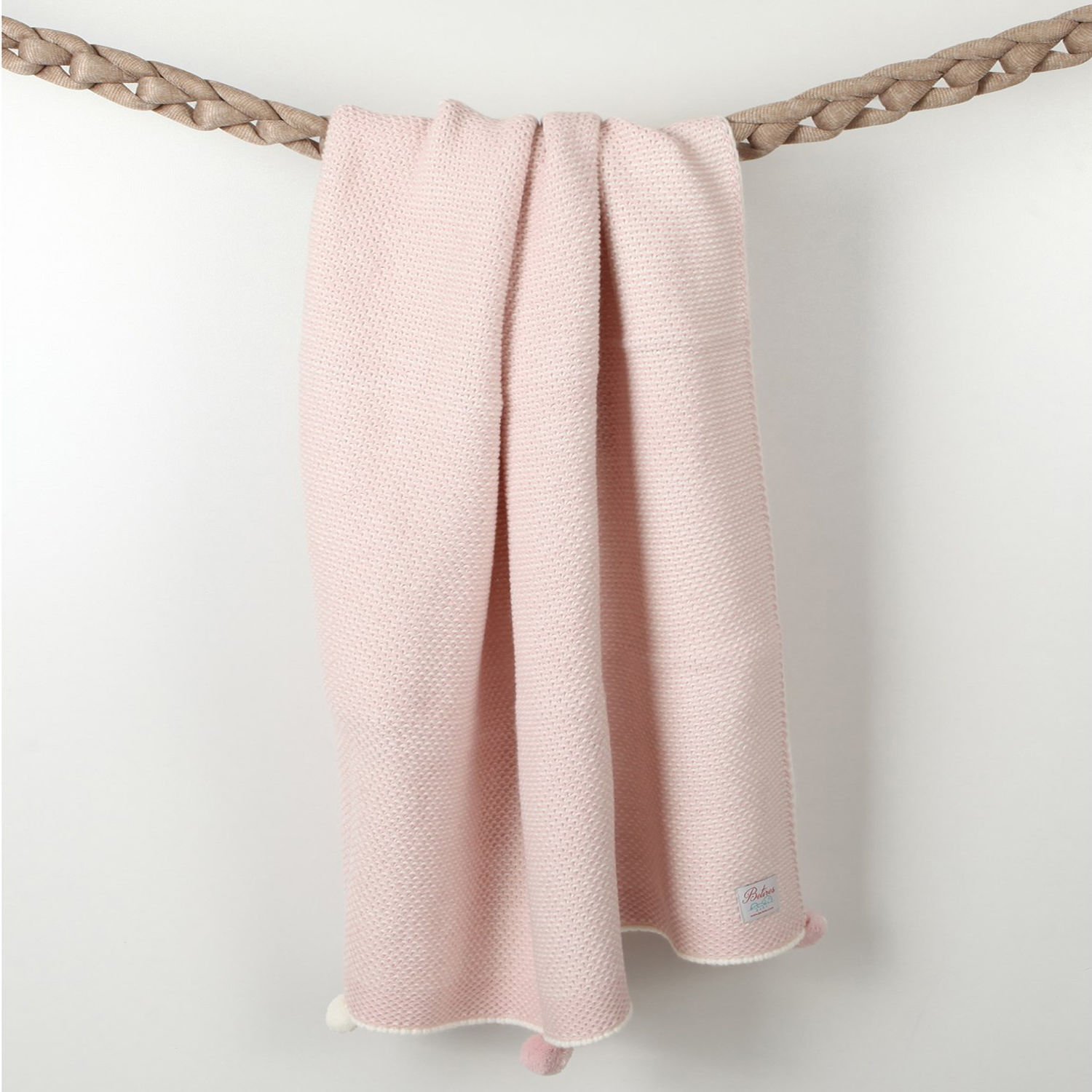 Bb15008 Örgü Bebek Battaniye Pembe