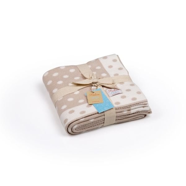 Bb16002 Örgü Bebek Battaniye Bej