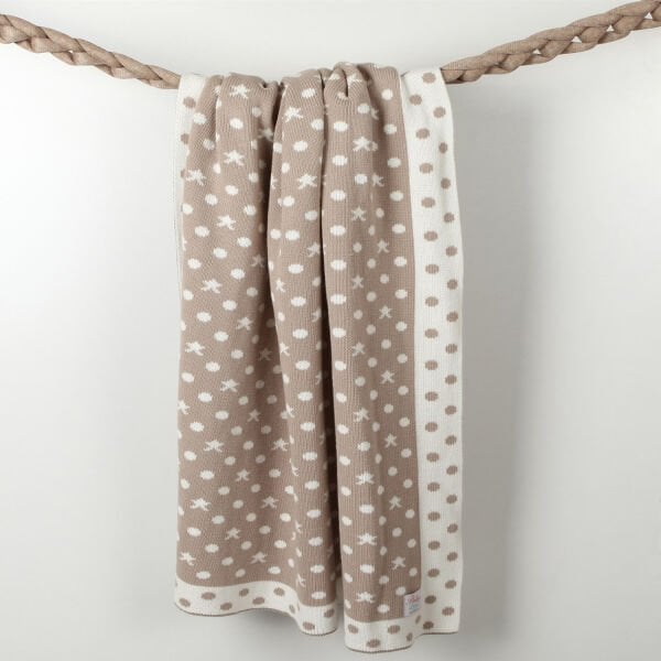 Bb16003 Örgü Bebek Battaniye Bej