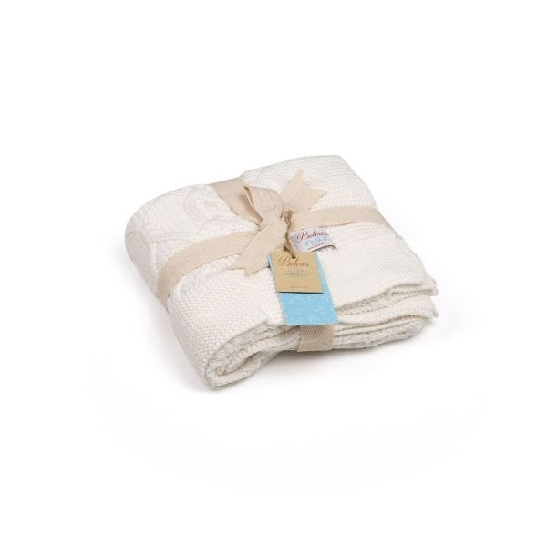 Bb16004 Örgü Bebek Battaniye Ekru