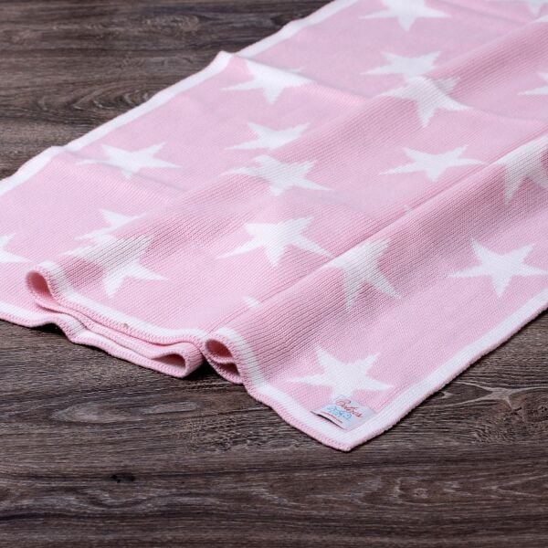 Bb16008 Örgü Bebek Battaniye Pembe