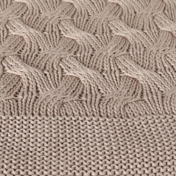 Tp17001 Örgü Koltuk Şalı Bej