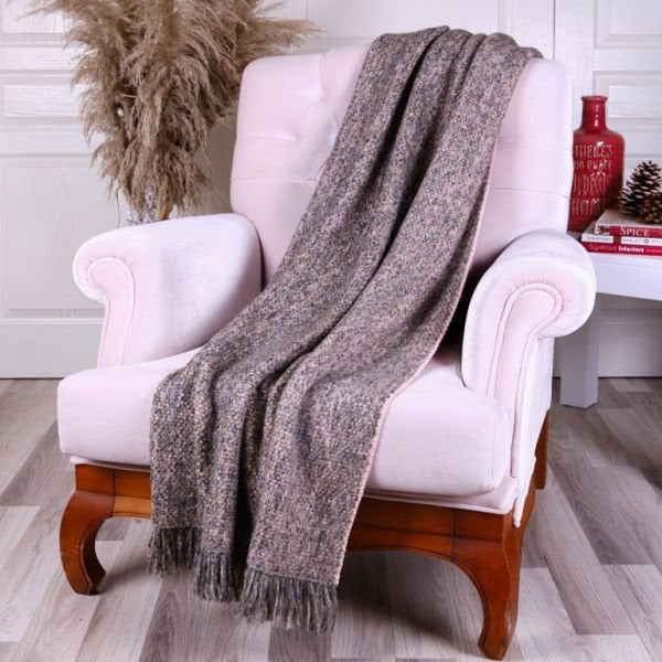 Tp16019 Örgü Koltuk Şalı Pudra