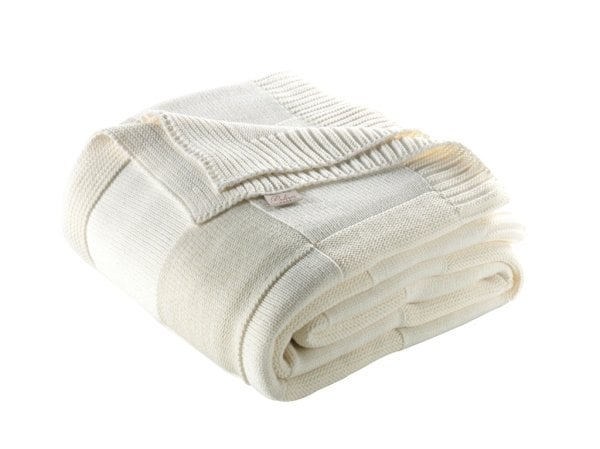 Ca18002 Örgü Battaniye Naturel