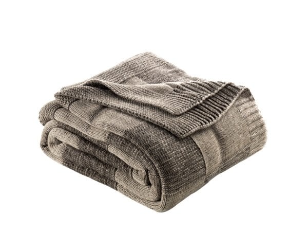 Ca18002 Örgü Battaniye Kahve