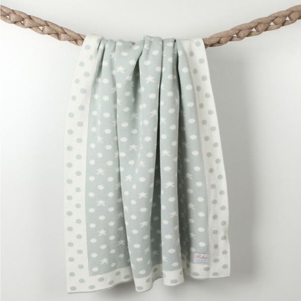 Bb16003 Örgü Bebek Battaniye Mavi